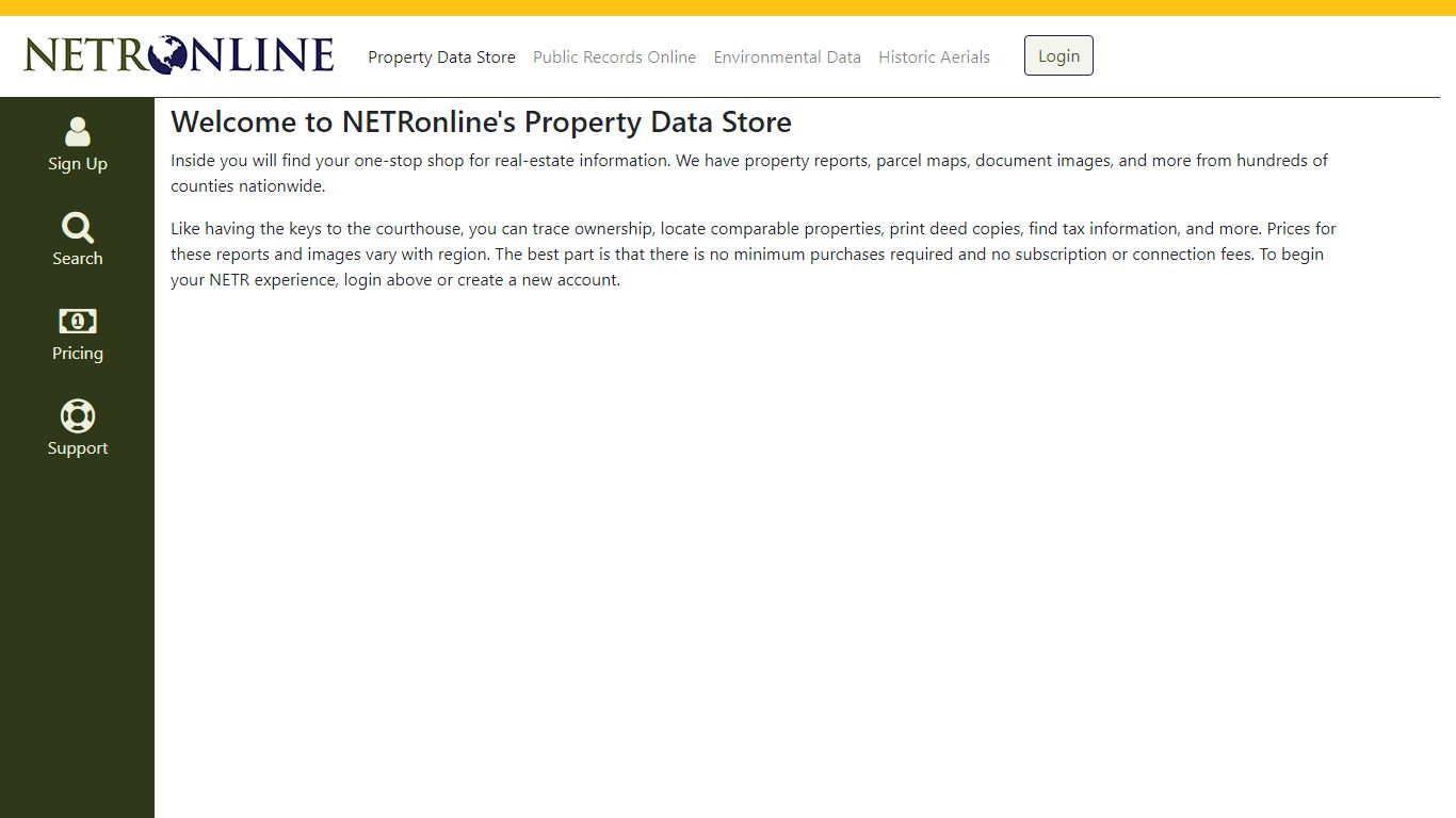 Welcome to NETRonline's Property Data Store